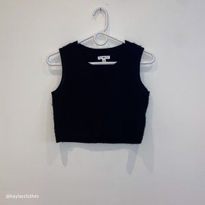 High Neck Cropped Sweater Vest